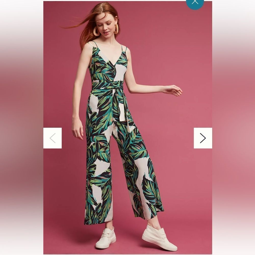 Anthropologie Seen Worn Kept Dominica Silk Jumpsuit Size 2